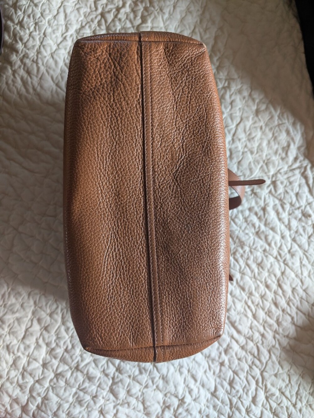 Cuyana Brown Leather Tote Bag - Classic Structured Tote - Picture 5 of 10